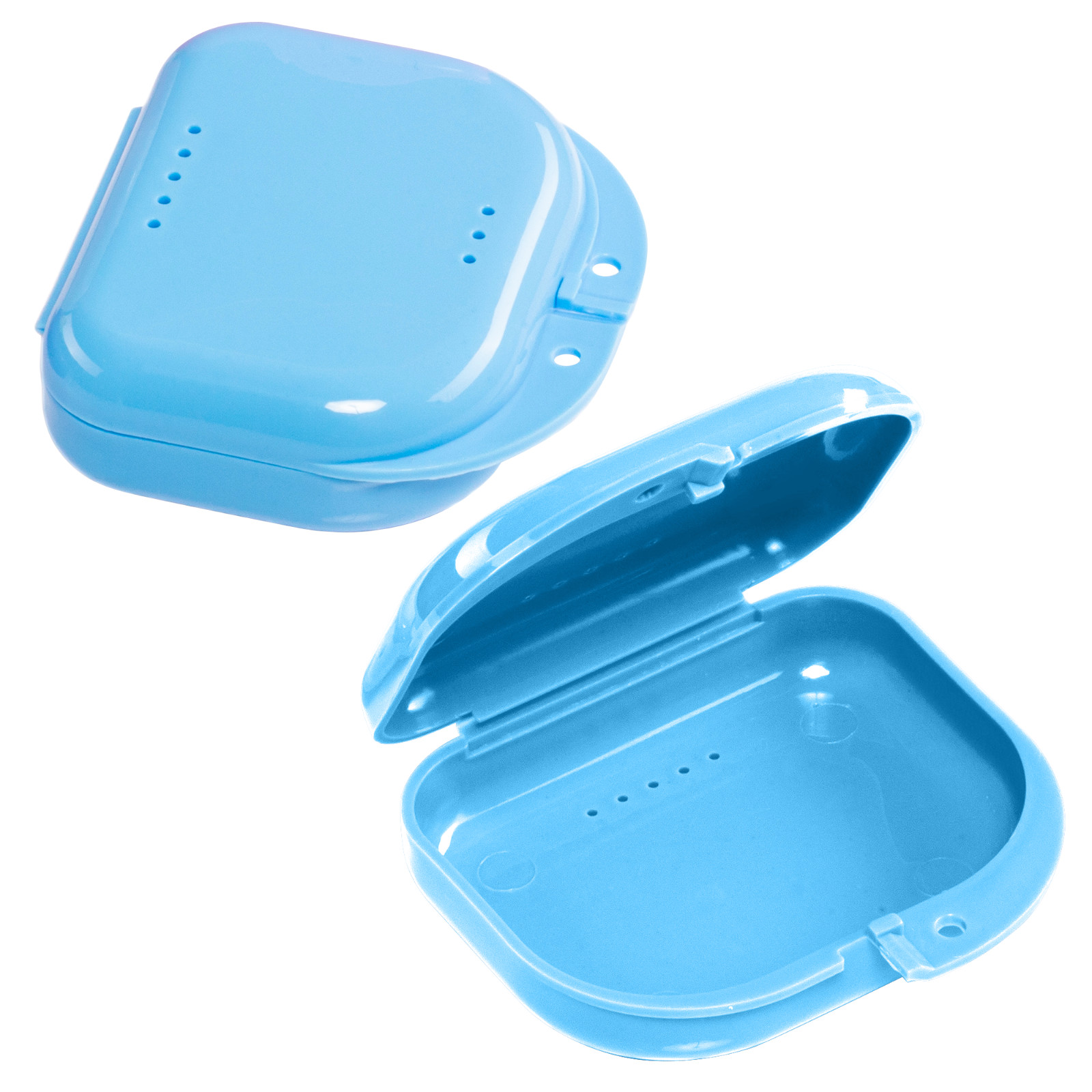 Blue Retainer Case w/ Vent Holes – UV Cleaner Case, Mouth Guard Aligners