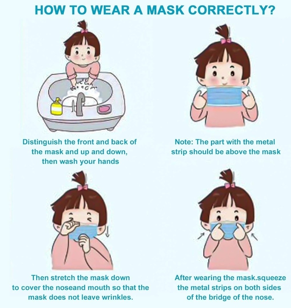 2000 Mask 3-Ply Adult Disposable Face Masks Earloop Breathable Bulk Case