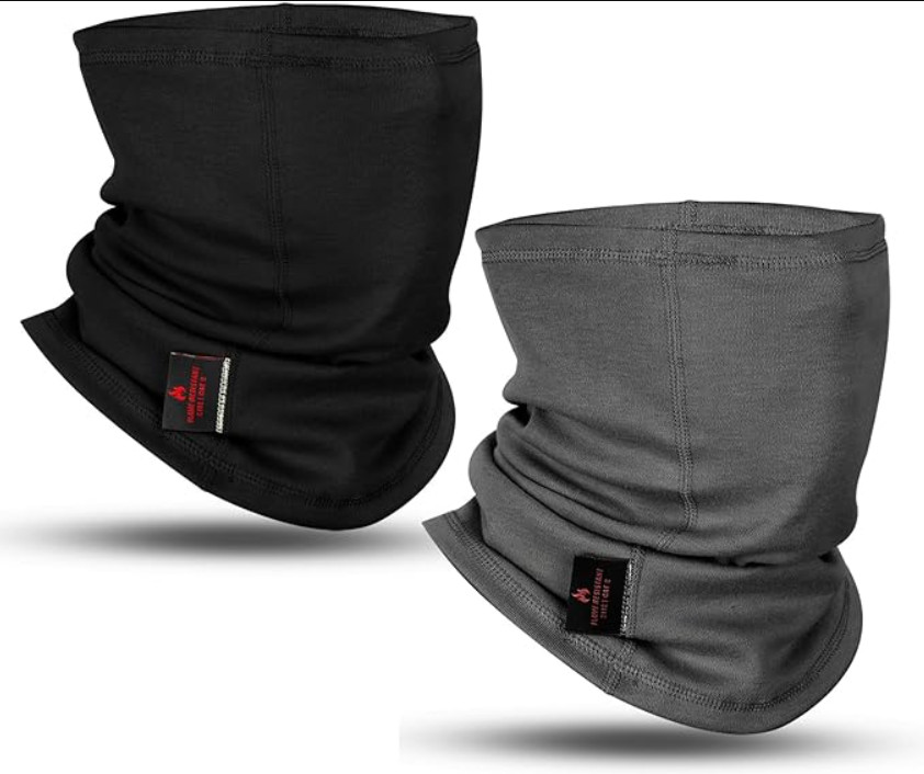 2 Pack FR Neck Gaiter Face Mask 100% Cotton Flame Resistant Welding Arc Shield