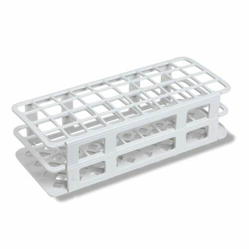 Test Tube Rack, Plastic, 20mm, 40 Holes, White, Karter Sci 207M1 (Pack 50)