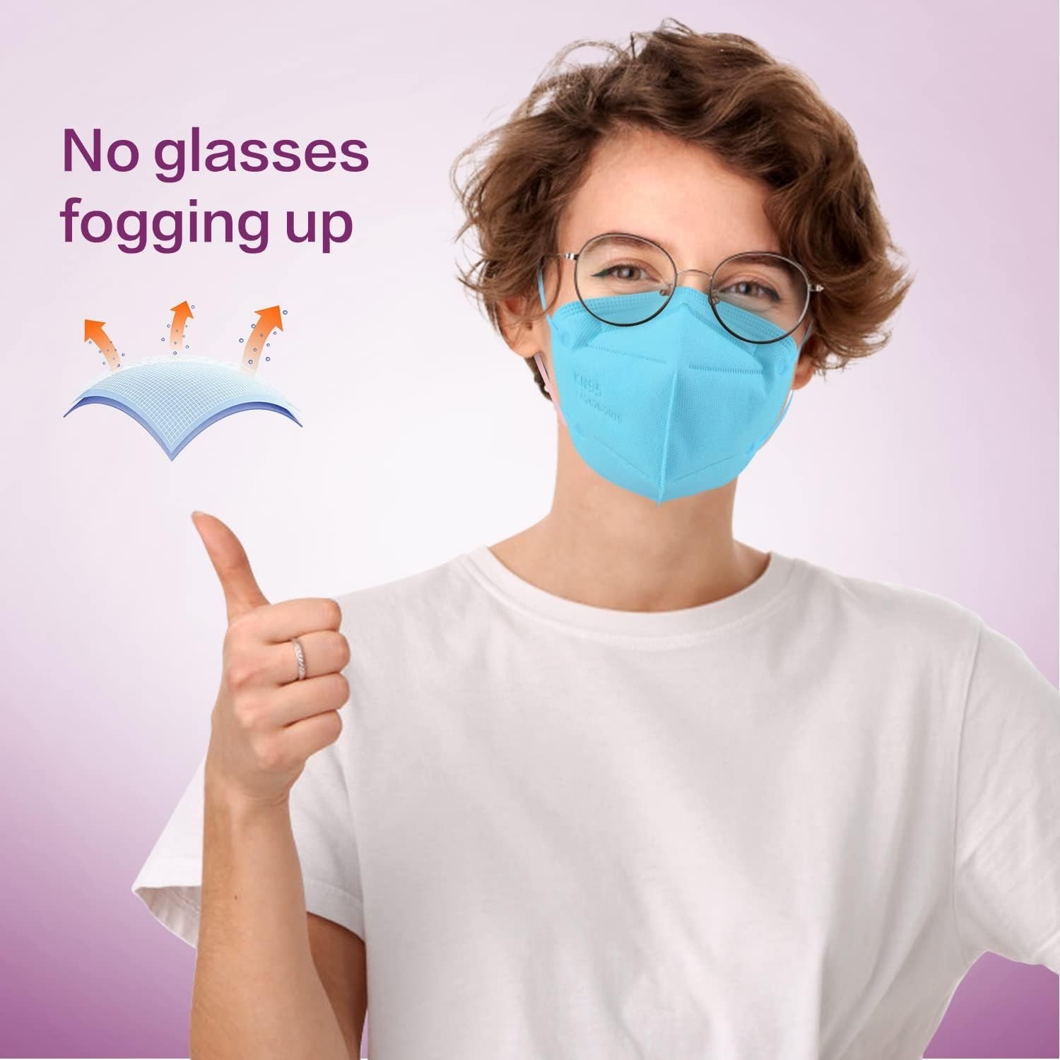 KN95 Protective Masks, 50-Pack, Hook and Loop Closure