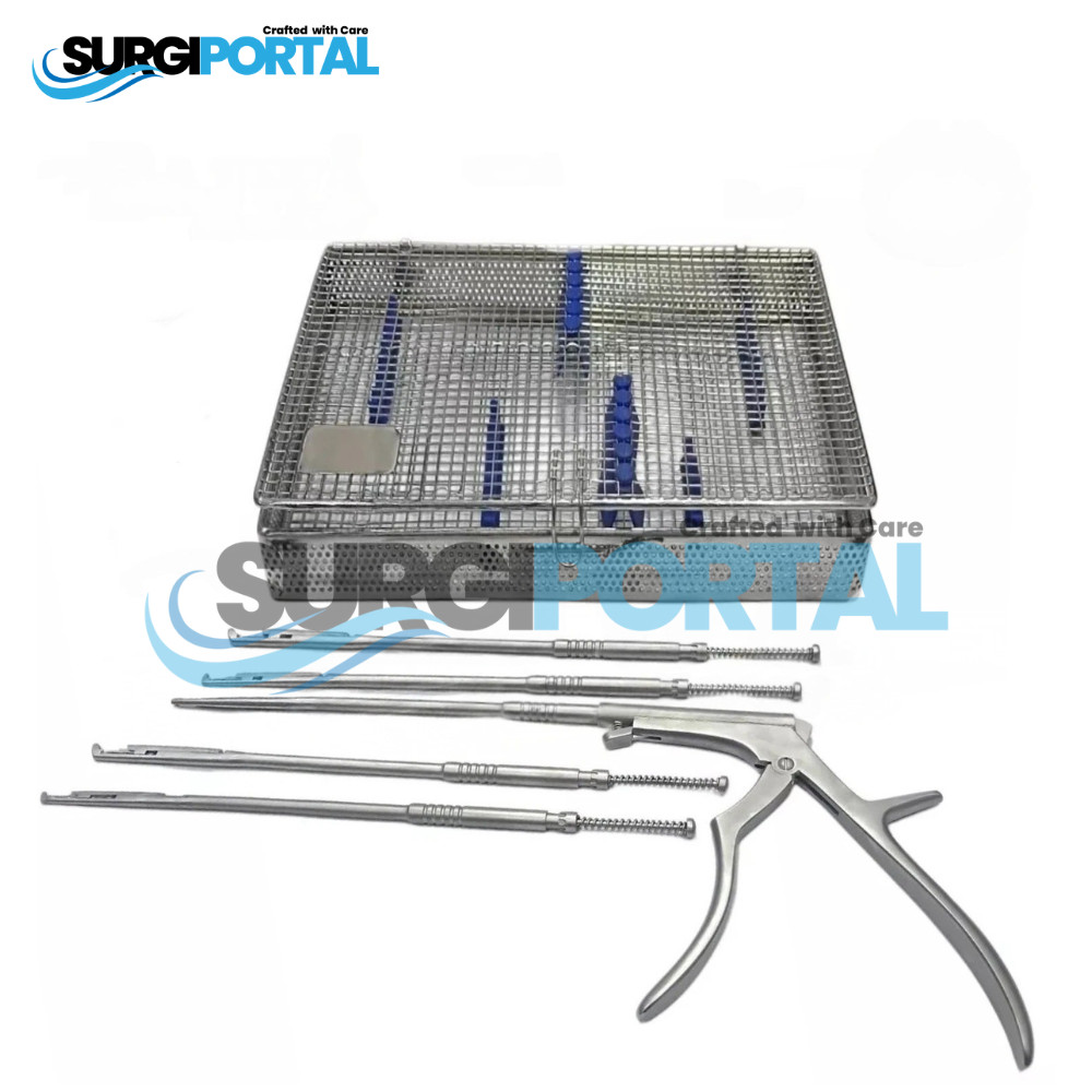 Interlaminar Kerrison Rotating Rongeur Set Spine Surgery Orthopedic Instruments