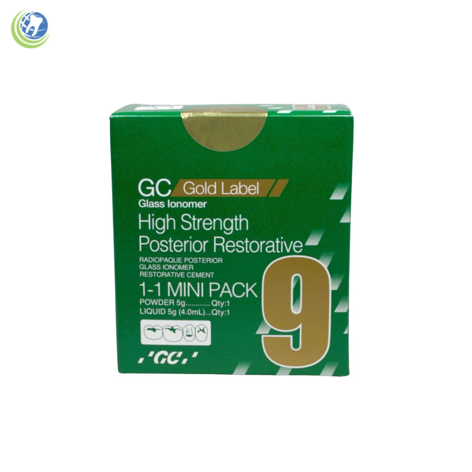 GC Fuji IX Gold Label 9 High Strength Mini Pack Dental GI Radiopaque PosteriorA3