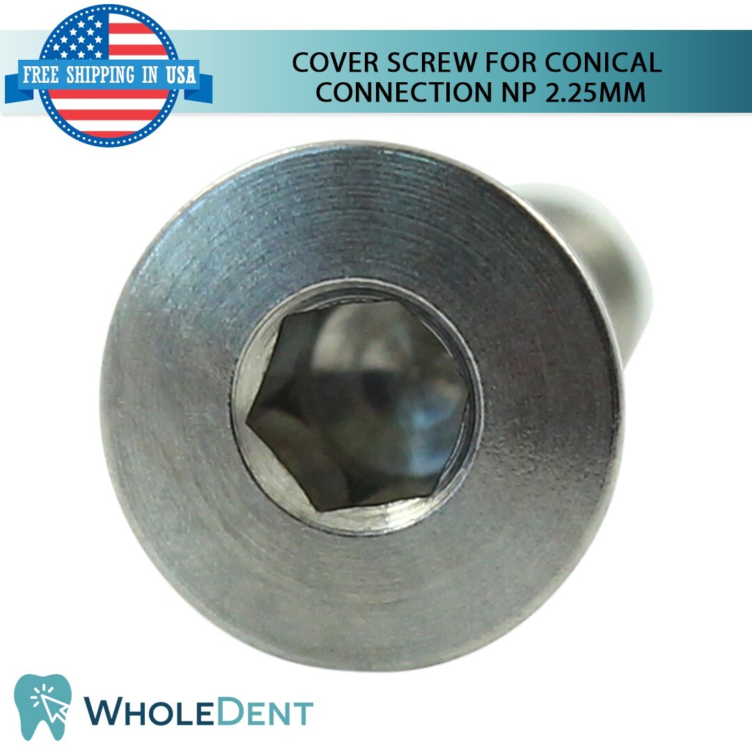 5x Dental Titanium Cover Screw Narrow Platform Conical Connection Hex 2.25mm NP