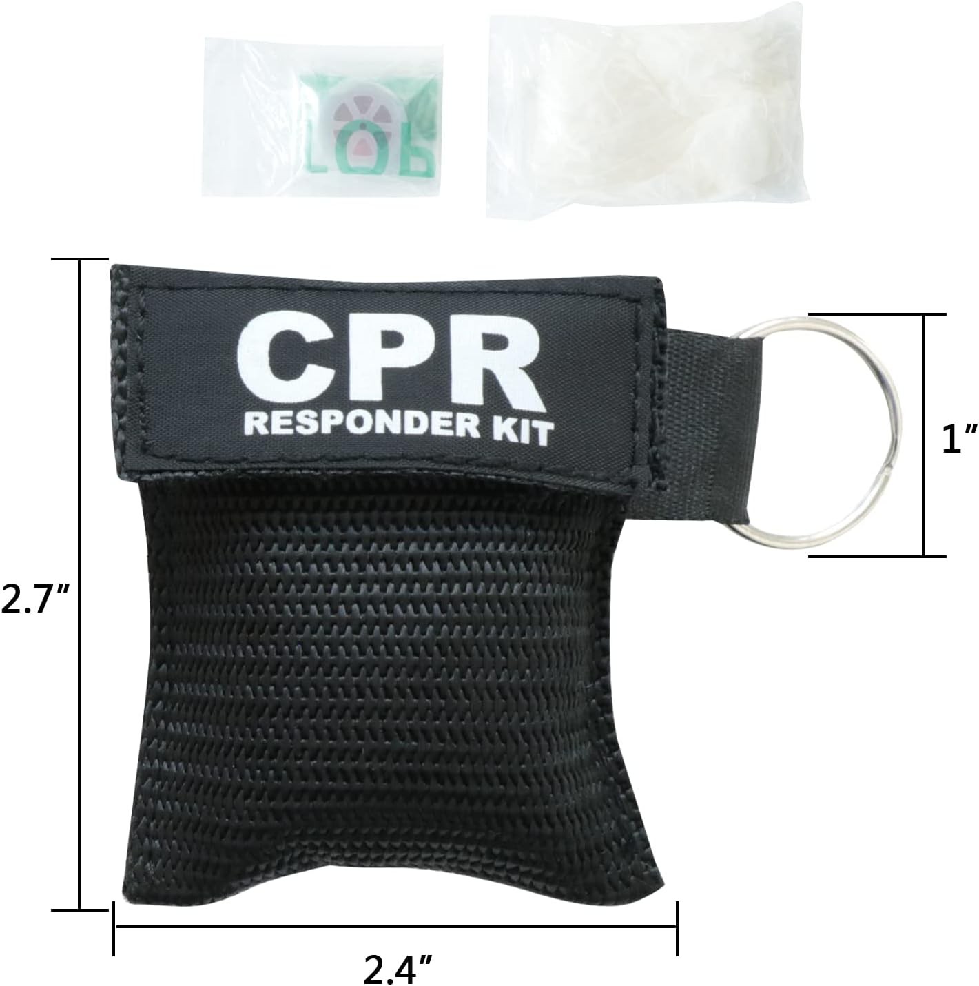 CPR Mask and PVC Disposable Gloves 20PCS for Pocket or Key chain, CPR Emergency