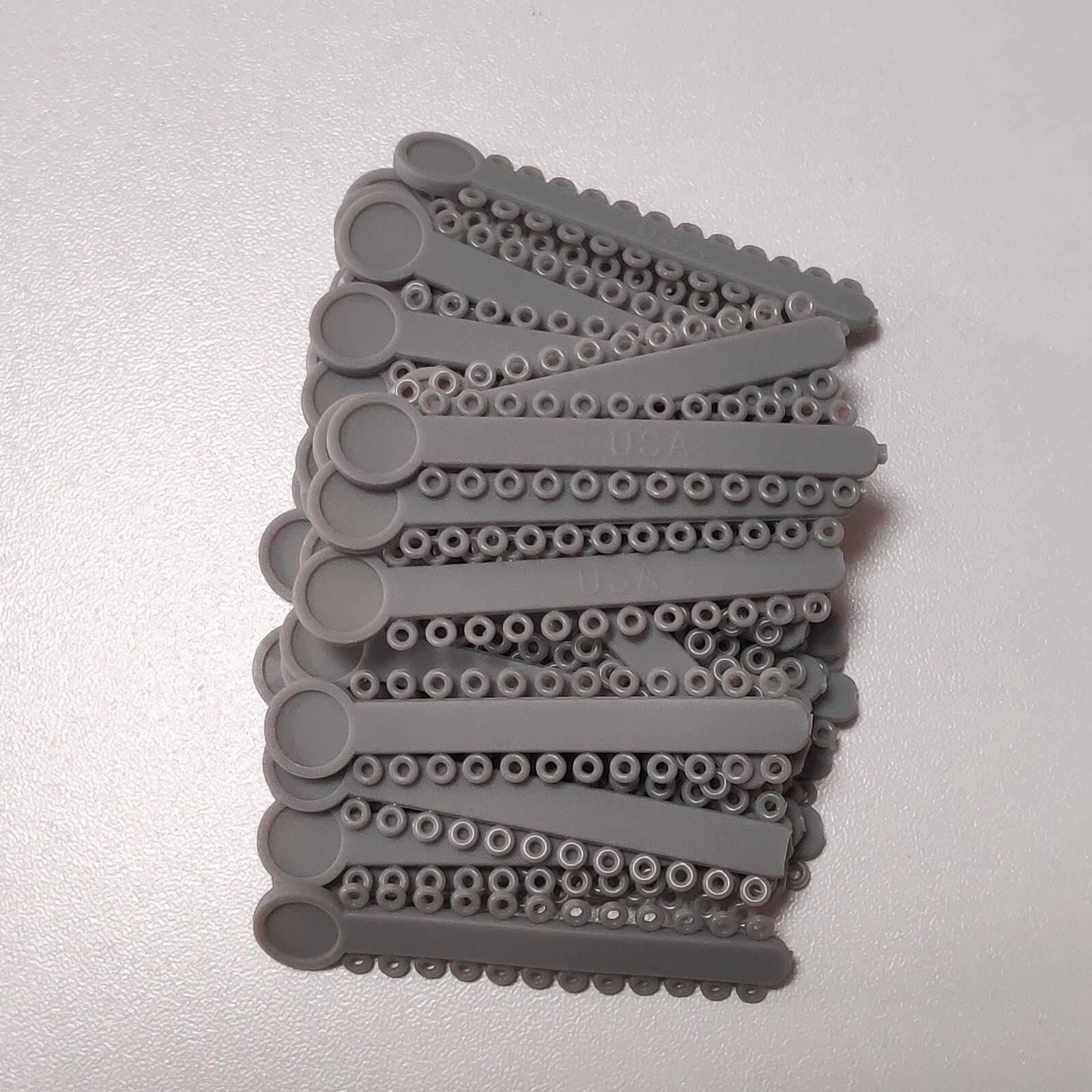1Bag Dental Ligature Ties Orthodontic Elastics Rubber Bands Ligation Gun 38Color