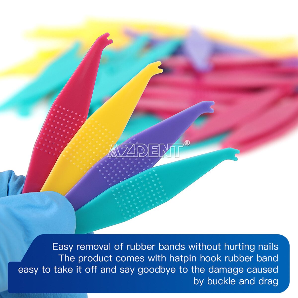 Dental Orthodontic Rubber Bands Ortho Elastics Latex Braces/Elastic Placer Hooks
