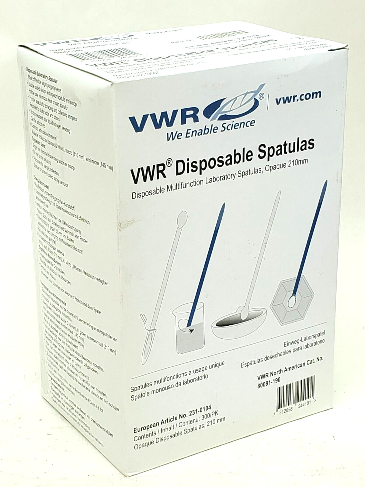 SEALED 300 PACK – VWR 80081-190 Spatula Disposable Double Ended w/ Spoon & Scoop