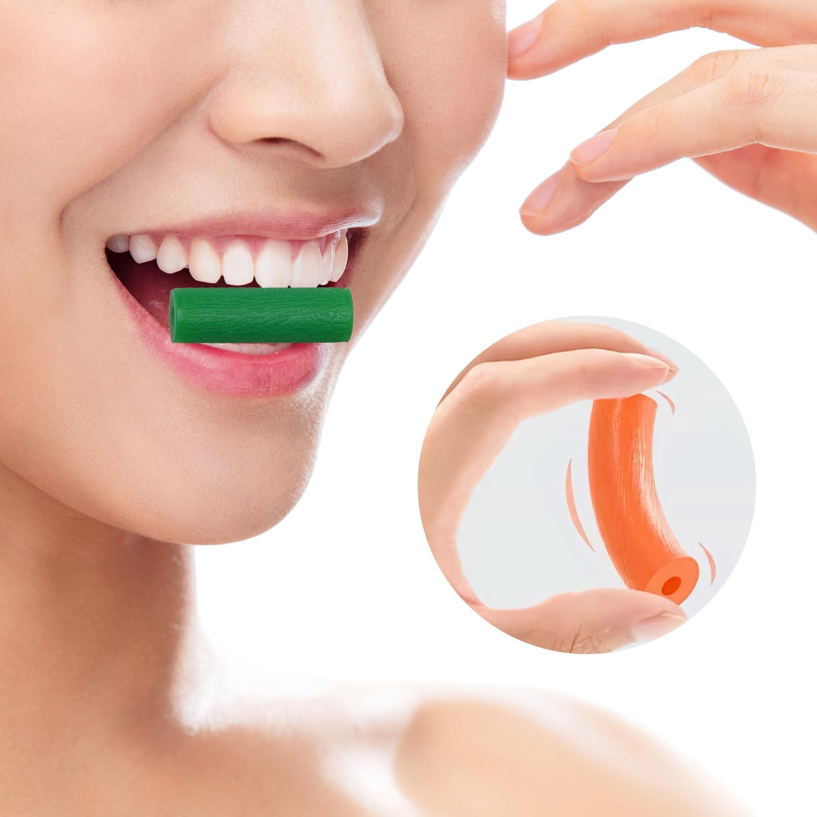 6-Pack Orthodontic Chewies in 3 Styles, Multi-Colored Non-Slip Multicolor