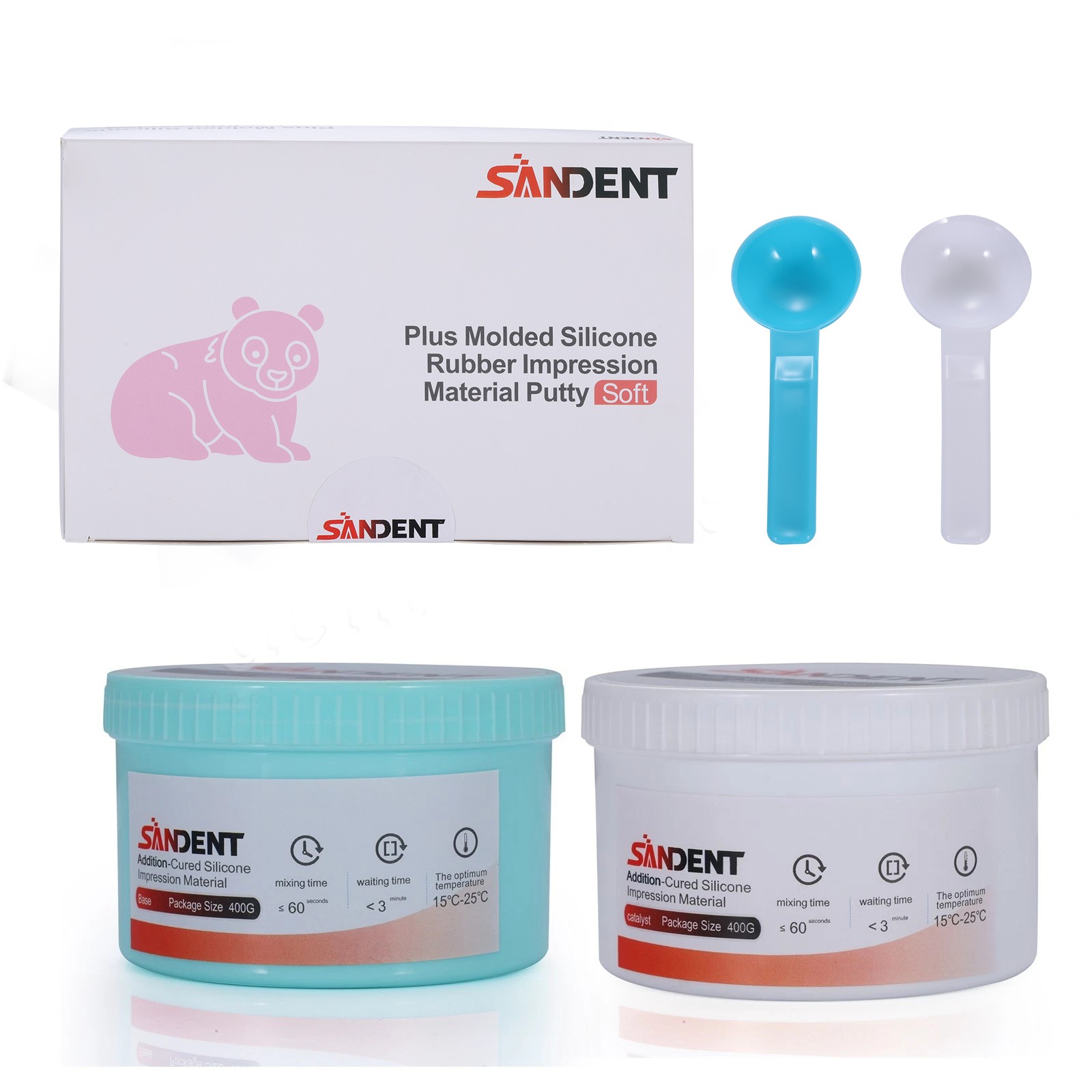 Dental Putty Fast Set PVS VPS Impression Material Silicone Base+Catalystst ds