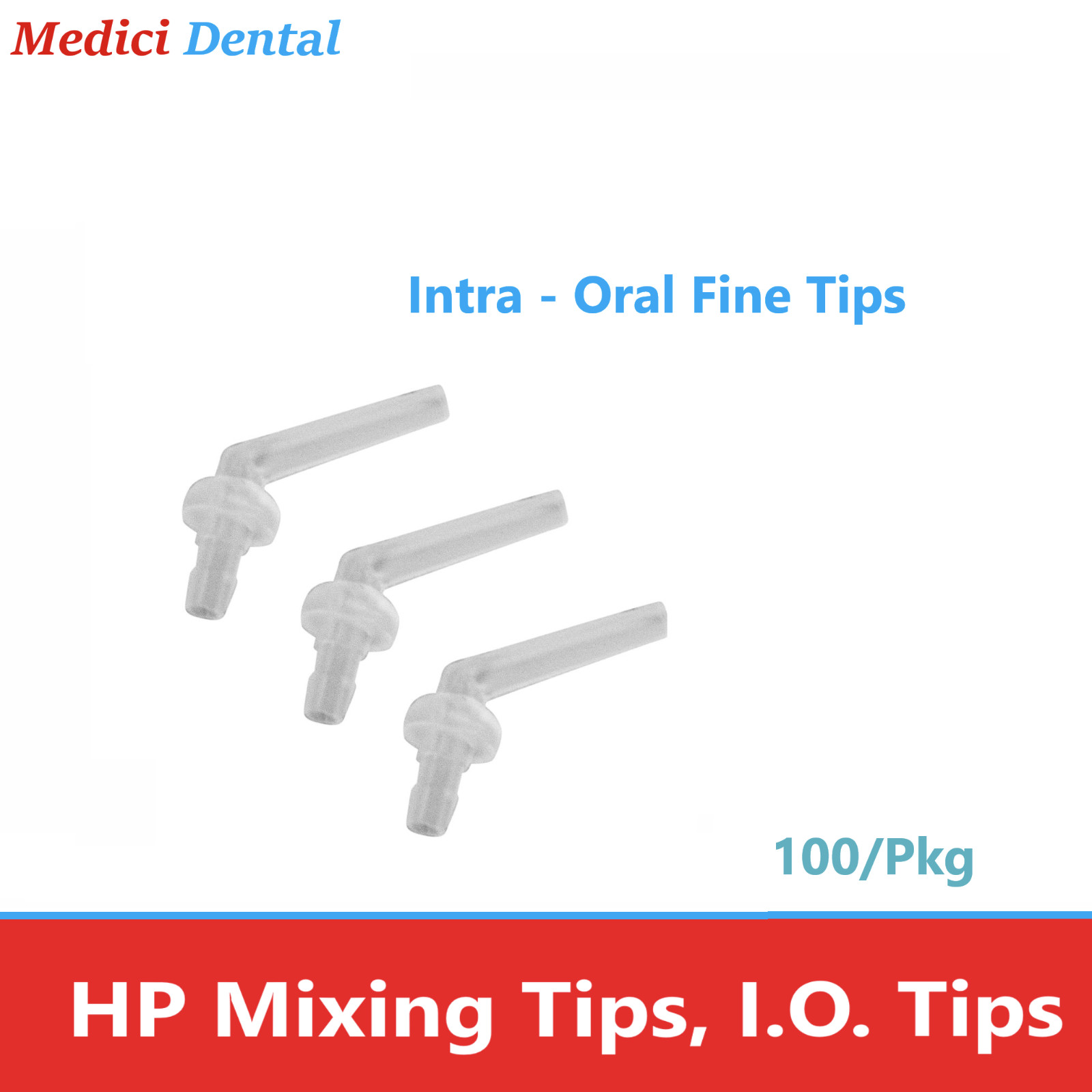 Dental Yellow Intraoral Tips, Pink Intraoral Tips, Ribbon Tips, Fine Tips 100/Bg