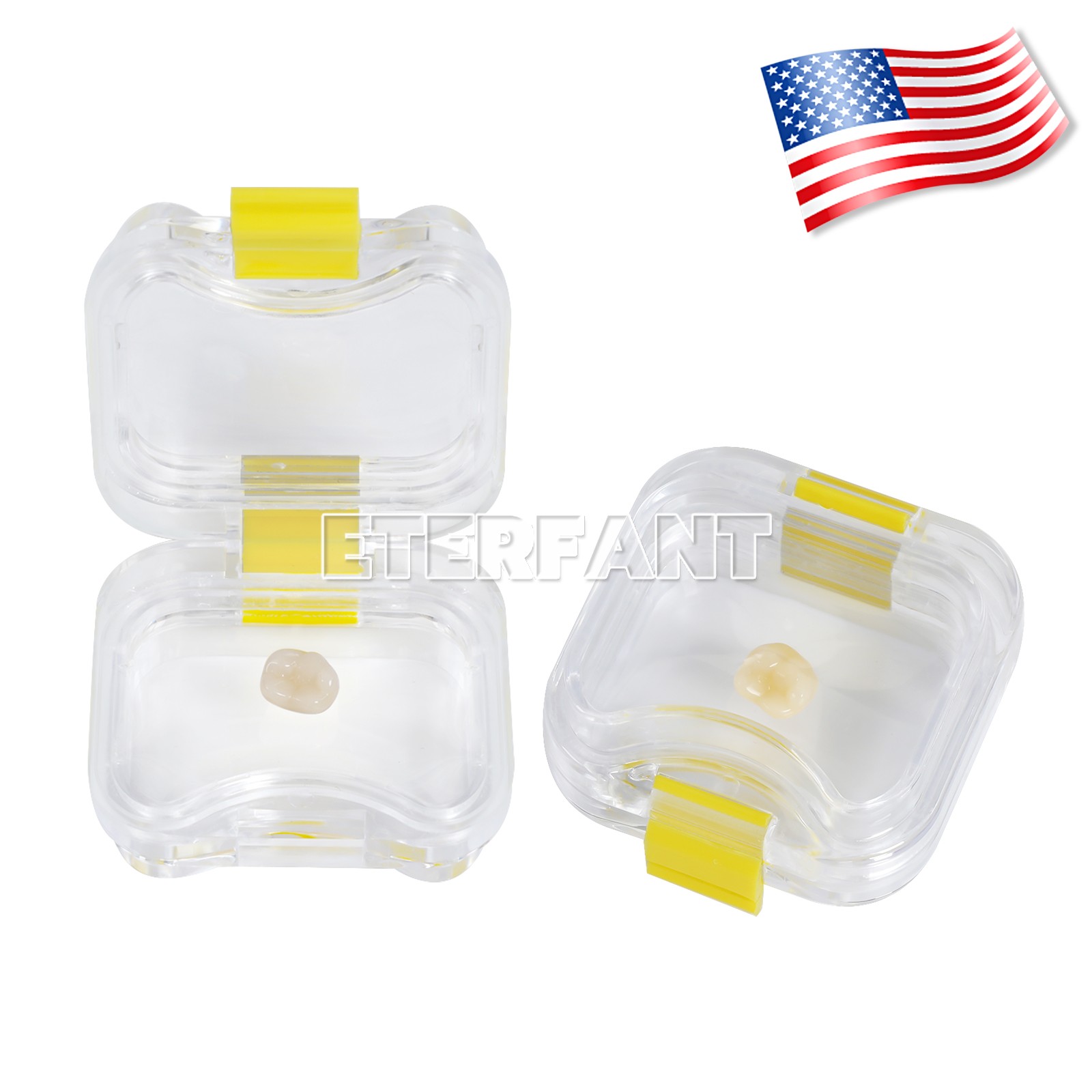 ETERFANT 100pcs Dental Crown and Bridge Pillow Box with Storage Display Box