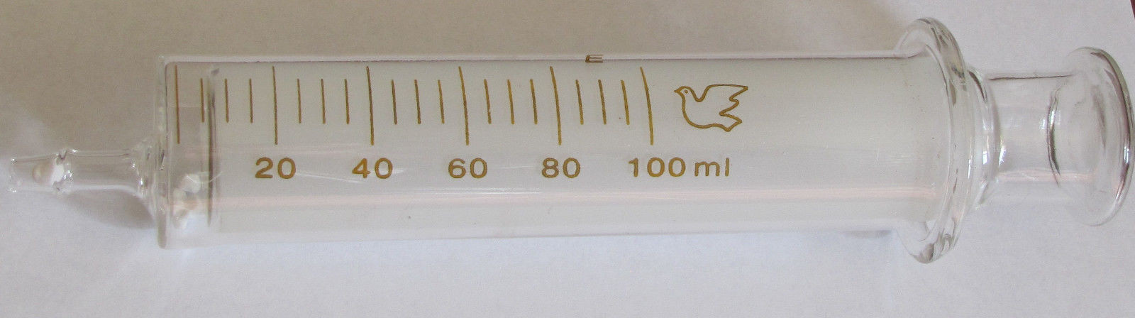 Glass syringe 5/10/20/50/100 ml cc re-usable lab ink sampler no needle New