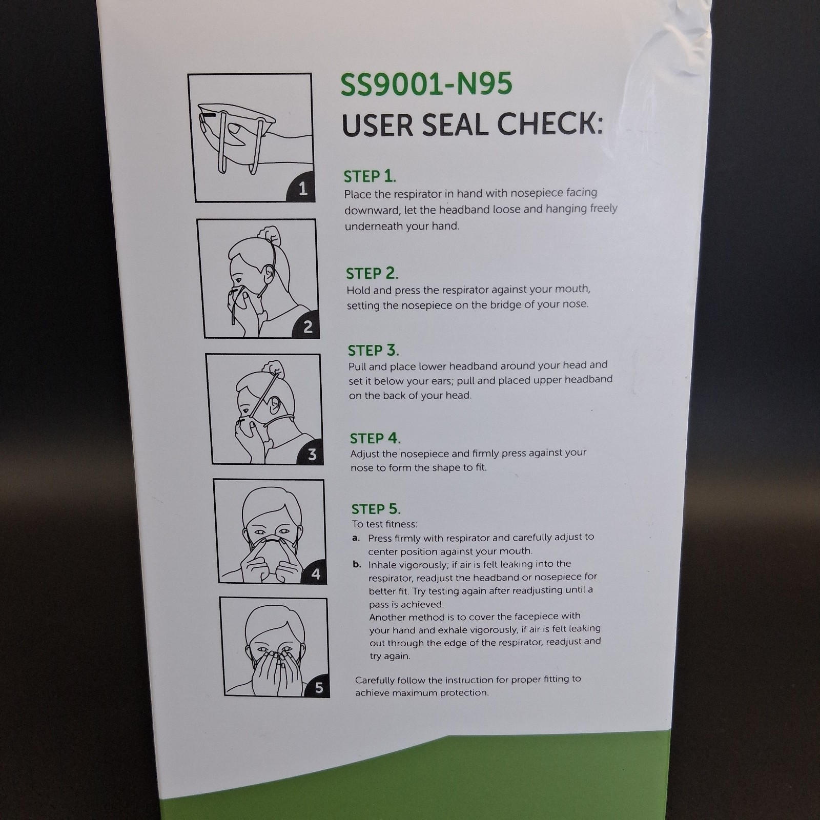 FLTR SS9001-N95 NIOSH Approved Particulate Respirator Face Masks 20 Pack