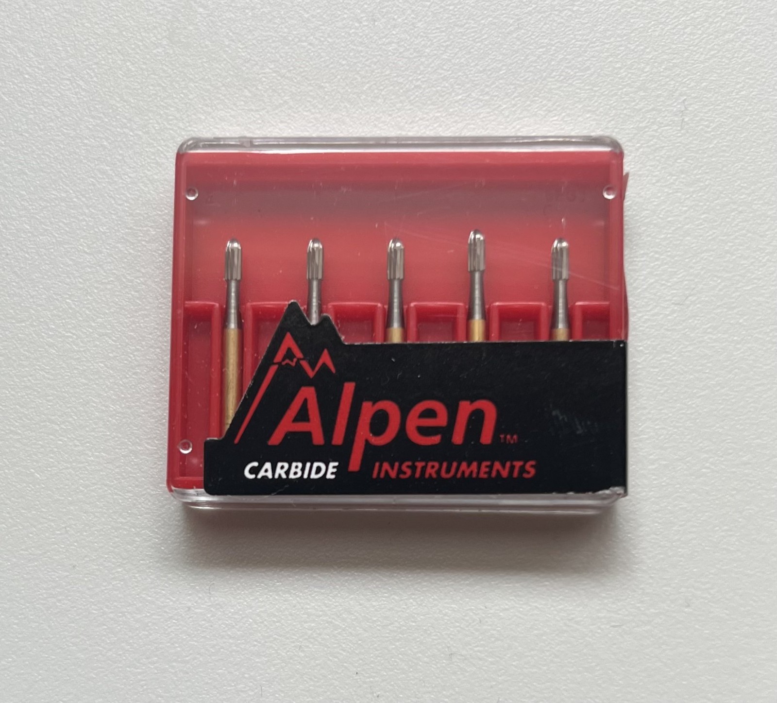 Coltene Alpen #7404 FG T&F 12-Blade Egg Carbide Burs 5Pk.