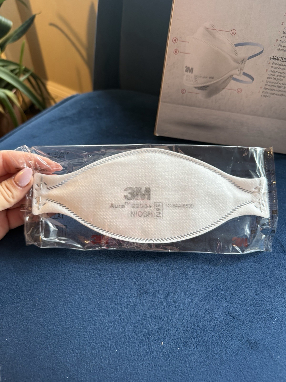 3M Aura 9205 N 95 Particulate Respirator Face Mask – White (20 Pack)