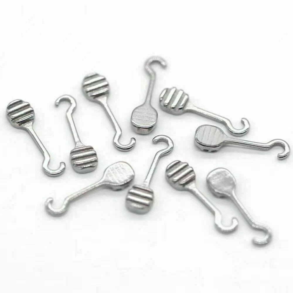 10Pcs/pack Dental Orthodontic Bondable Sliding Crimpable Hook Long Curved