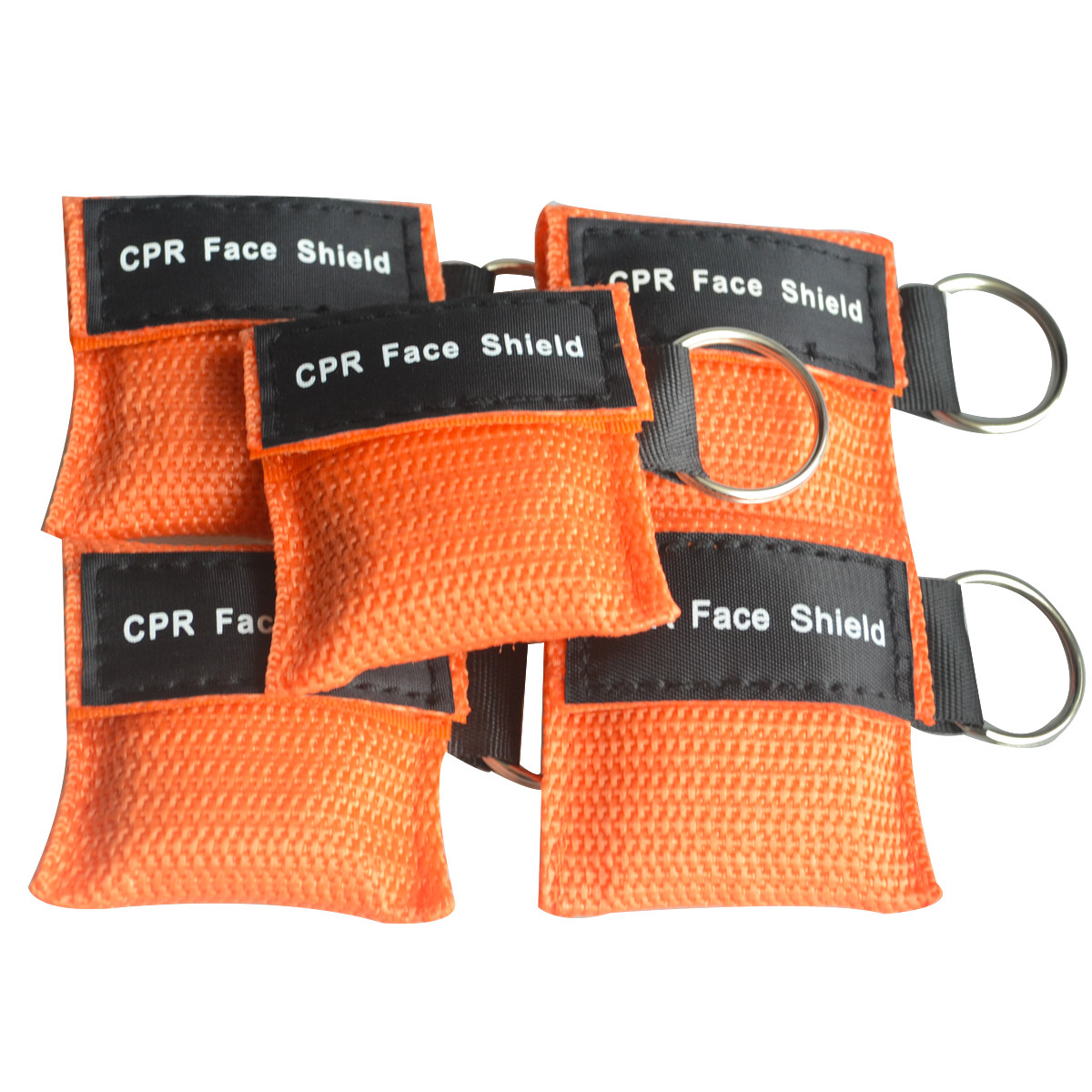 8pcs CPR Printed Nylon Keychain Pouch first aid kit cpr CPR Face Shield