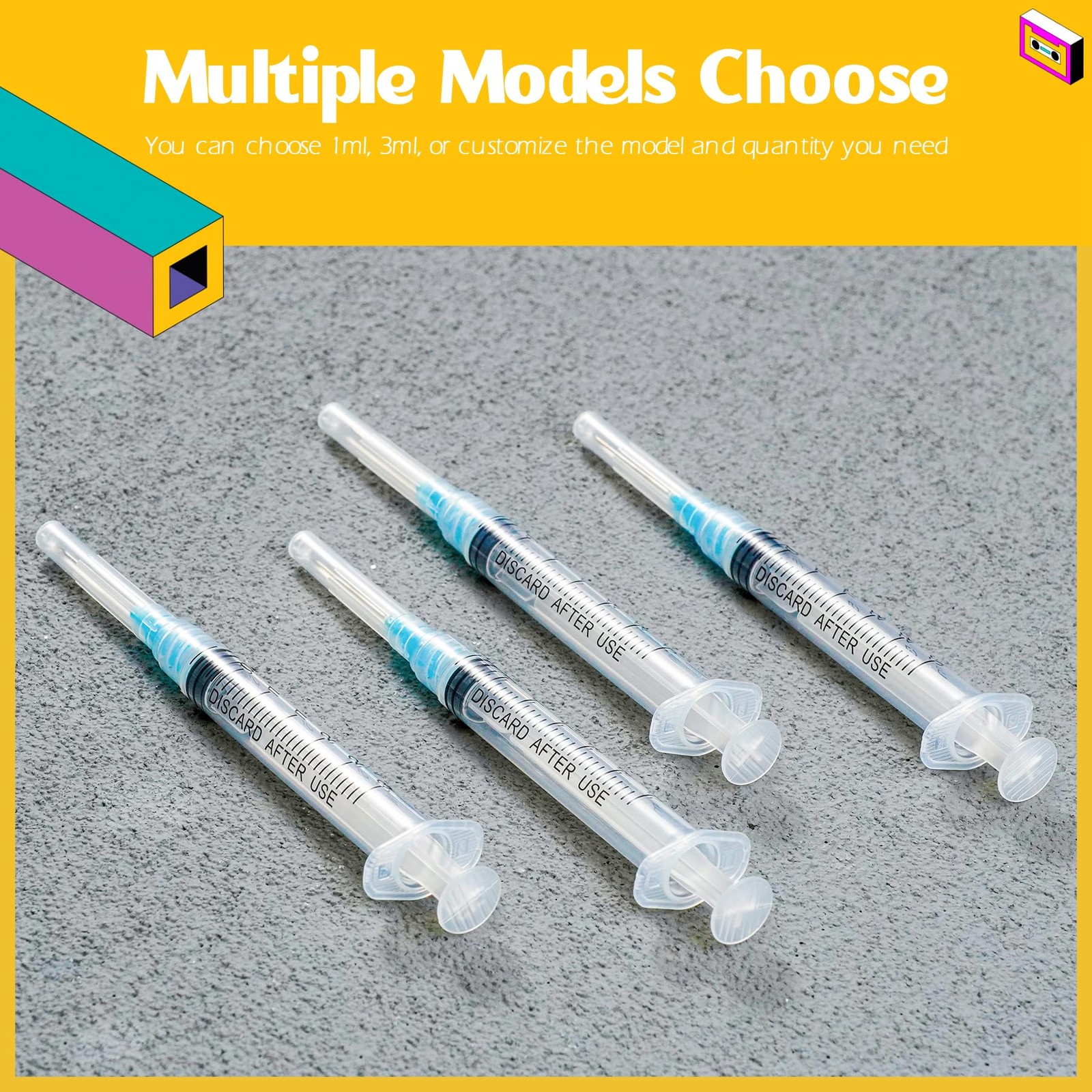 3ml Syringe with 23 Gauge 1 Inch Lab Disposable Luer Lock 3ML 23GA 1IN