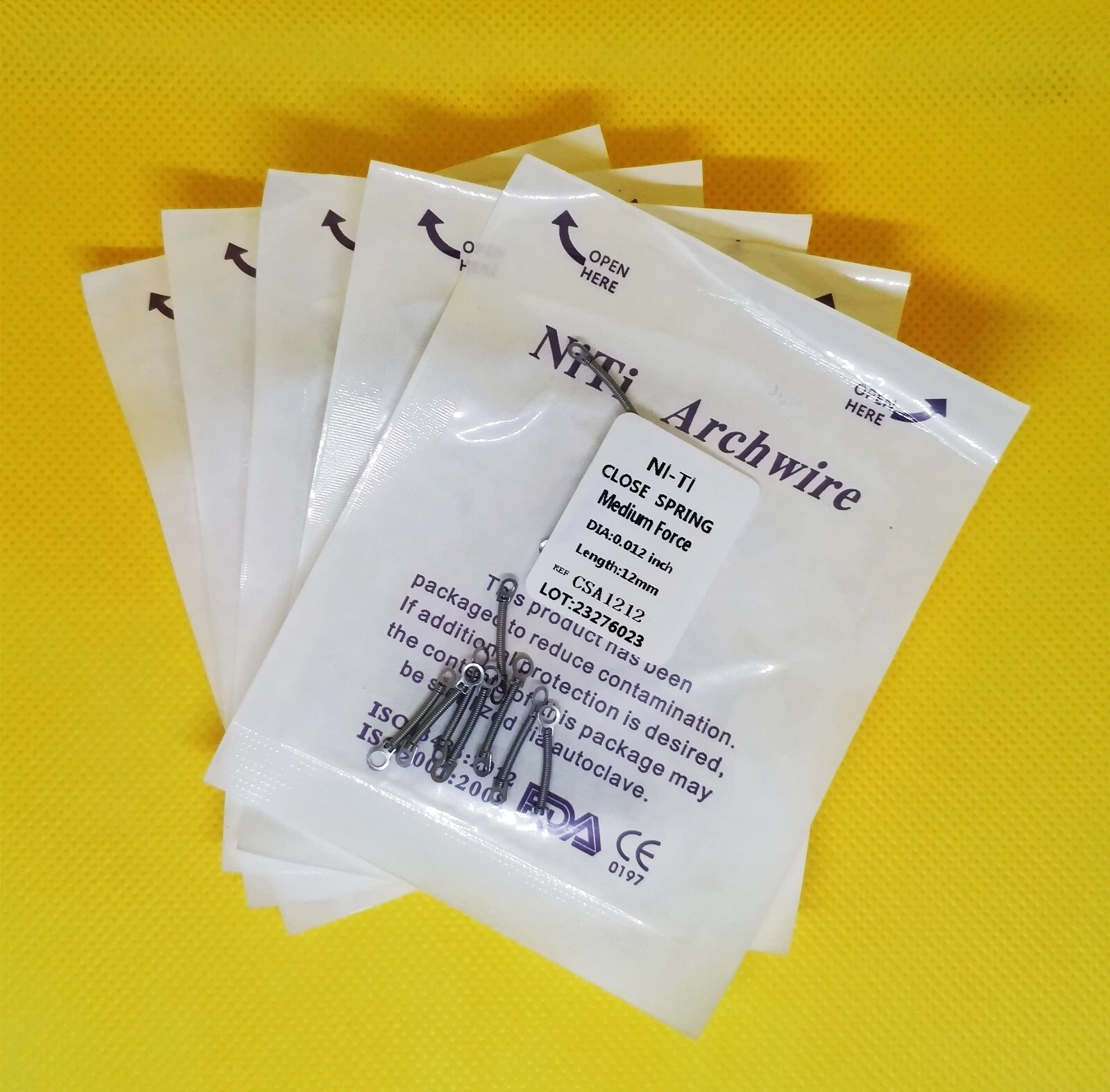 50Packs Dental Orthodontic Close Spring NiTi Alloy 0.010/012*6/9/12 mm Medium