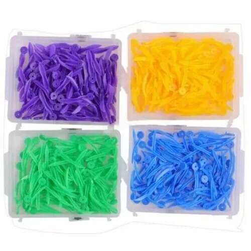 400Pcs Dental Plastic Wedges Concave Design Arc Diastema Wedge End Circular Hole
