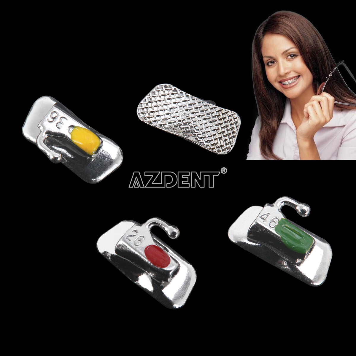 Dental Ortho Bondable Buccal Tubes 1st 2nd Molar Roth MBT 022 Non-Conv AZDENT