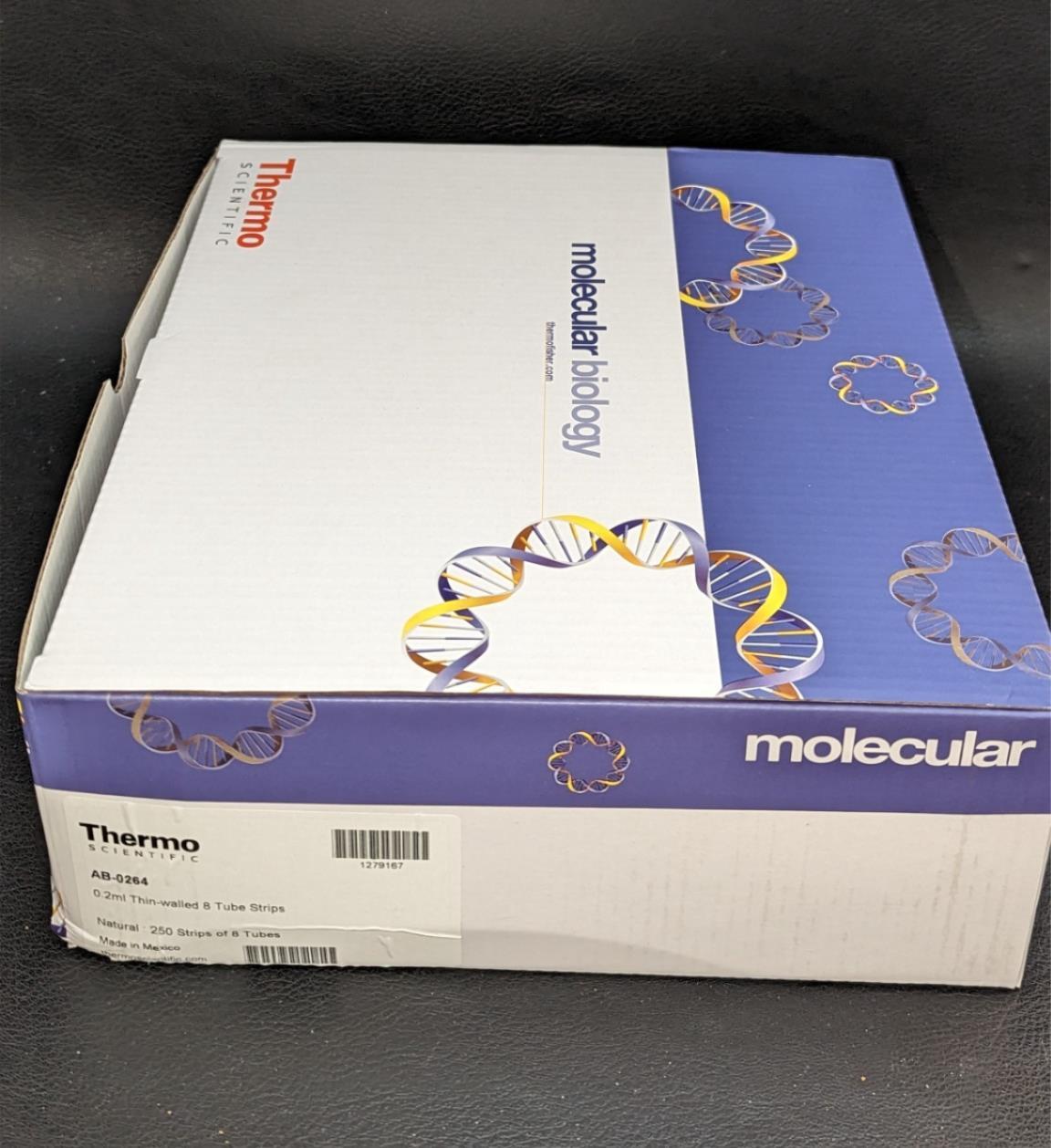Thermo Scientific AB0264 .2ml Thin-Walled 8 Tube Strips Box of 250 PCR qPCR