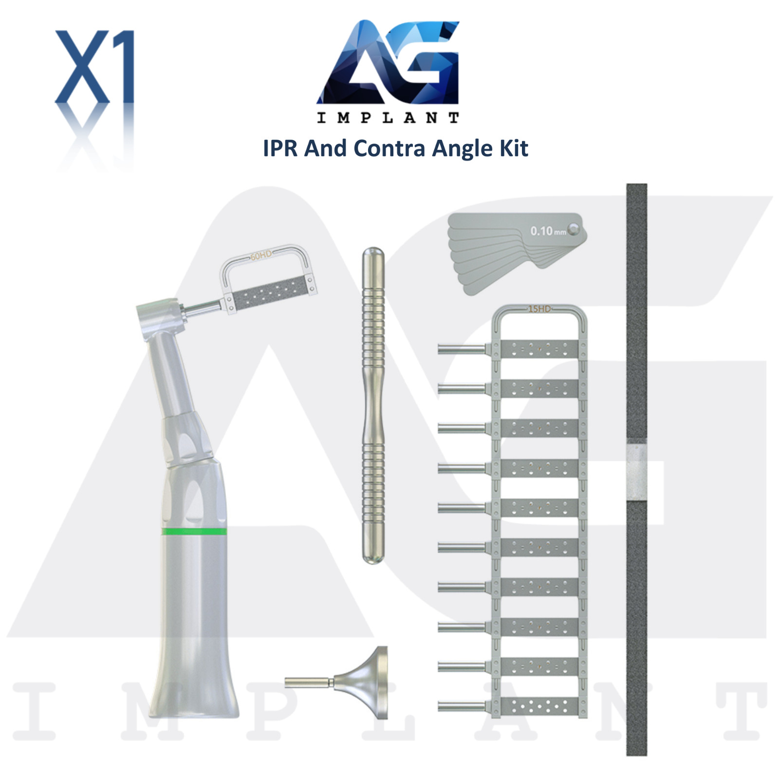 Dental IPR Contra Angle Handpiece Kit Ideal Proximal Contact Adjustment Ortho