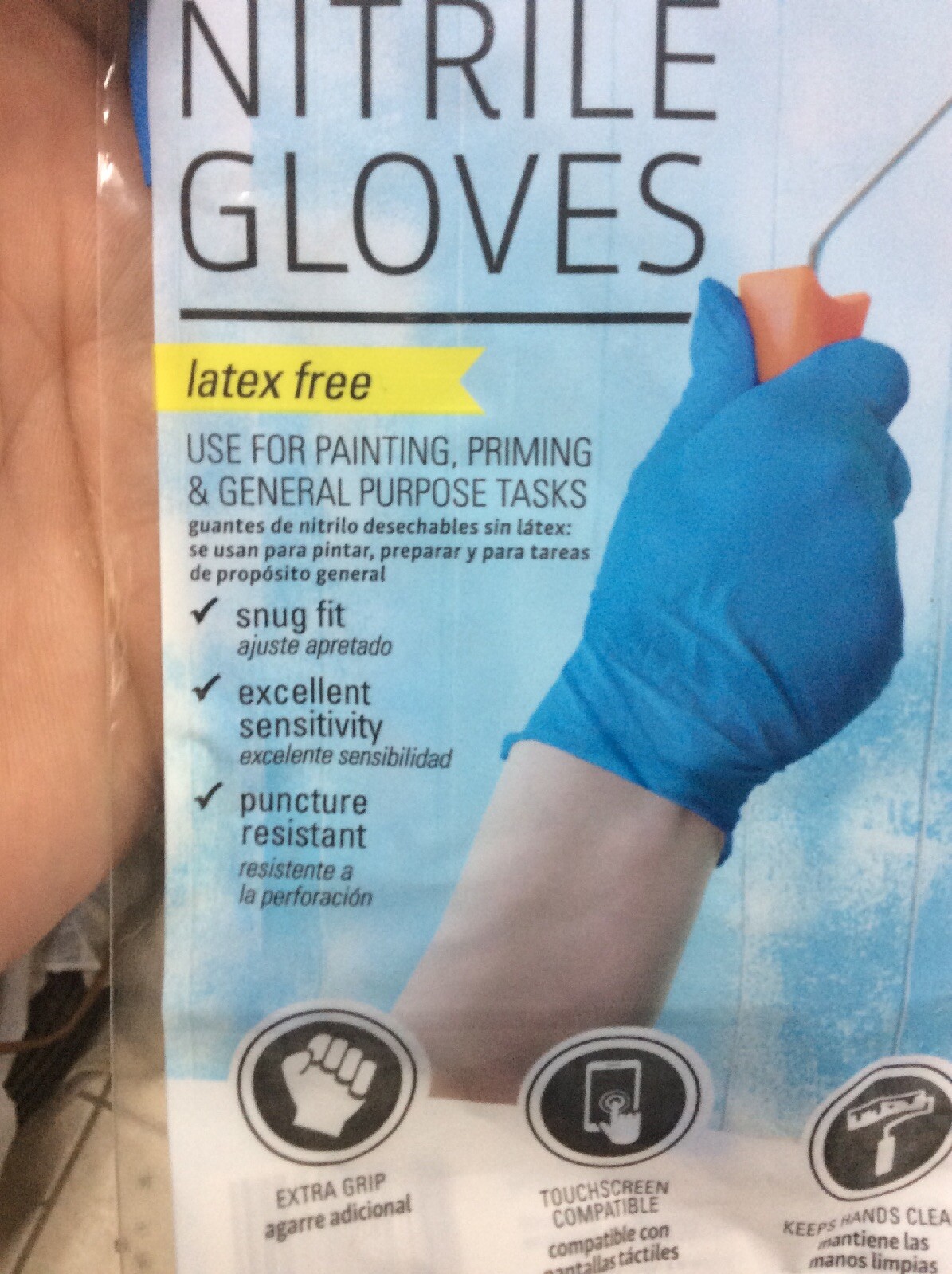 Firm Grip Nitrile Gloves Latex-Free Snug Fit & Puncture Resistant 12 GLOVES NEW