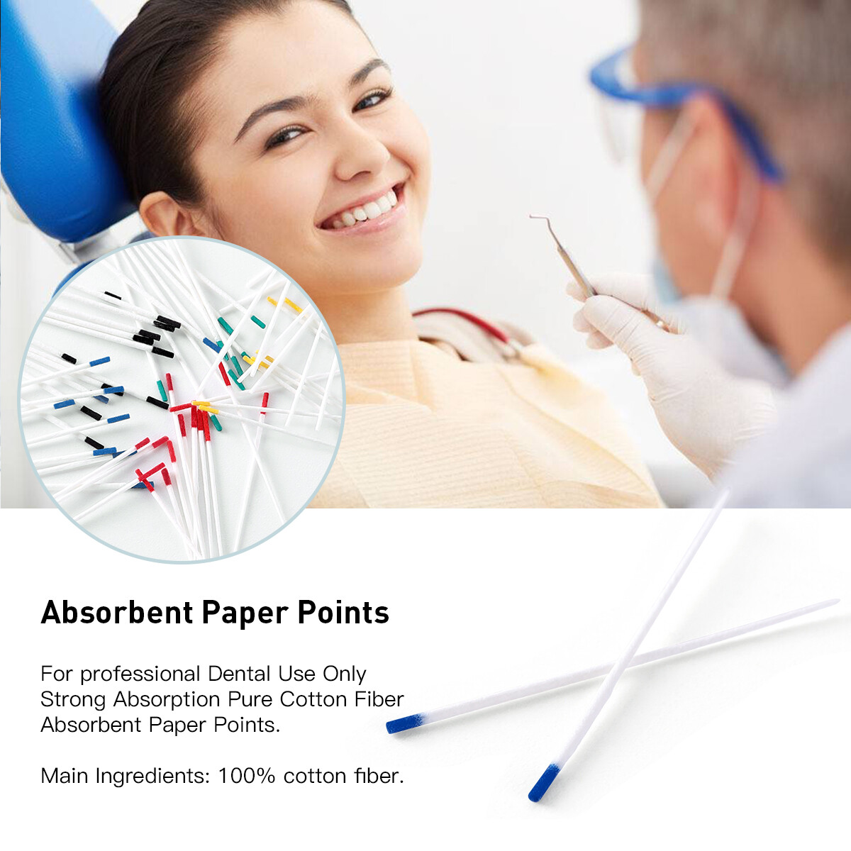 Dental Absorbent Paper Points Gutta Percha Points Eododontic 15-80# EODO Root