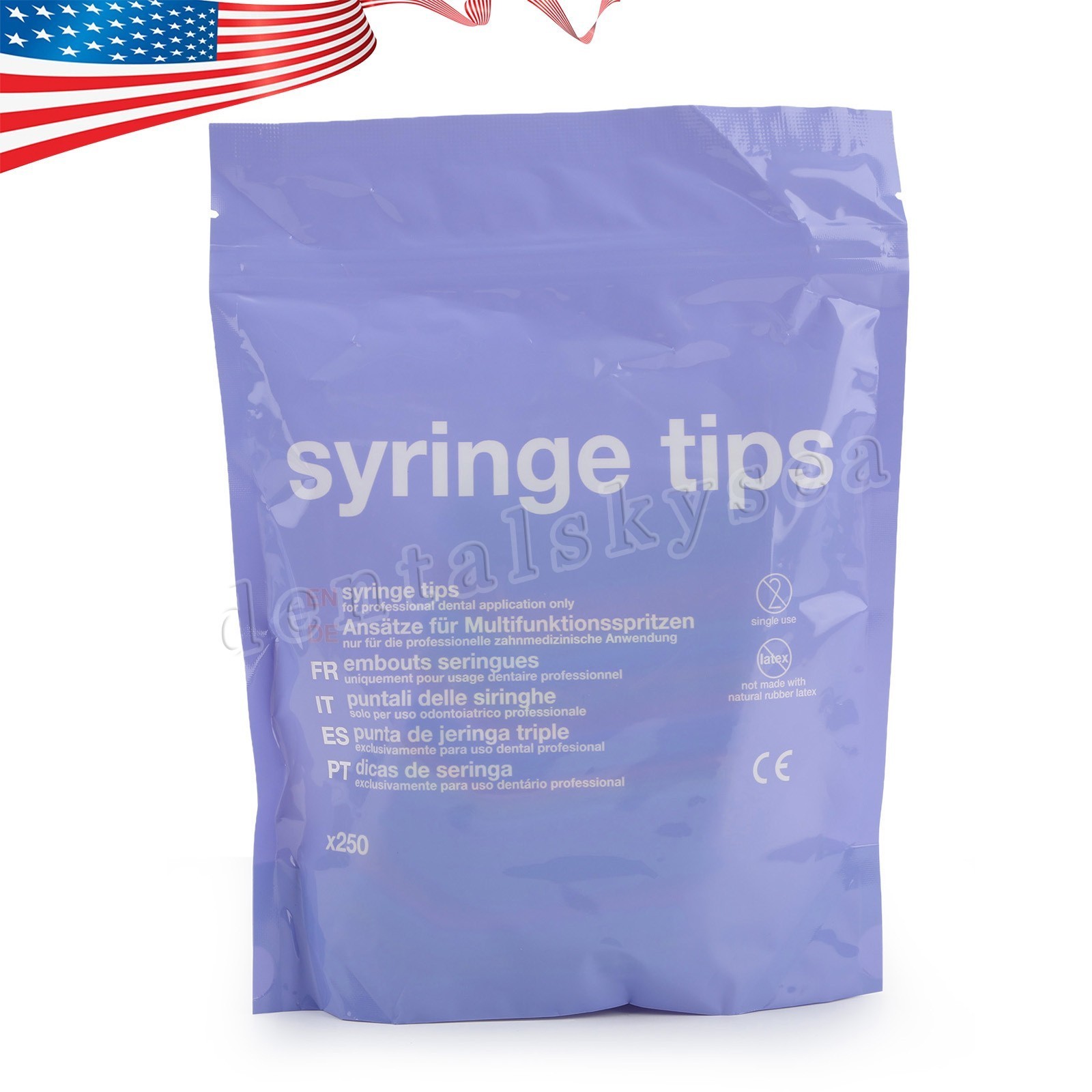 250 pcs Disposable Air Water Syringe Tips with cores High Quality Free Return