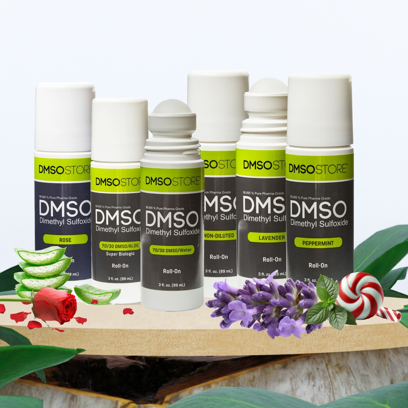 DMSO Roll-on Lavender Scented: 3oz. 99.995% Pure Soothe Aches, Relaxes (3 pack)
