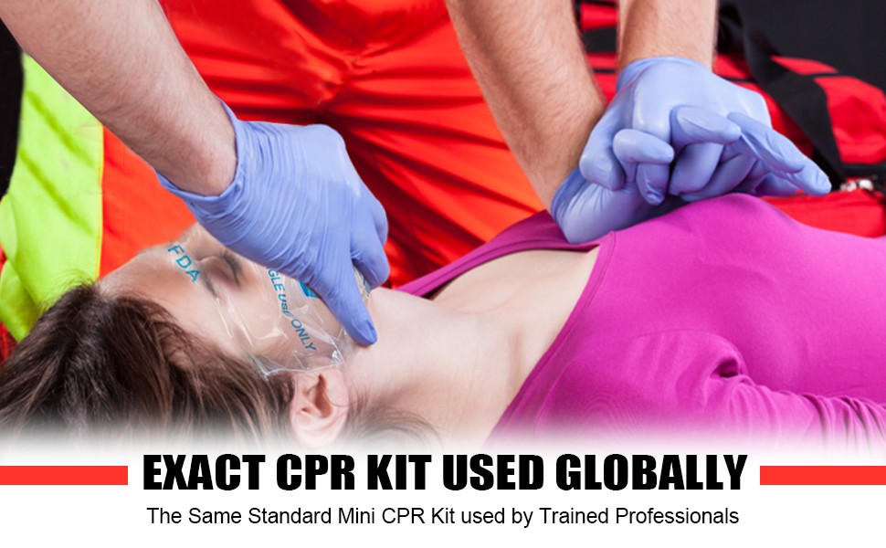 CPR Mask and PVC Disposable Gloves 20PCS for Pocket or Key chain, CPR Emergency
