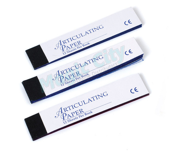House Brand Dental Articulating Paper Red Blue Combo Pack of 144 Sheets