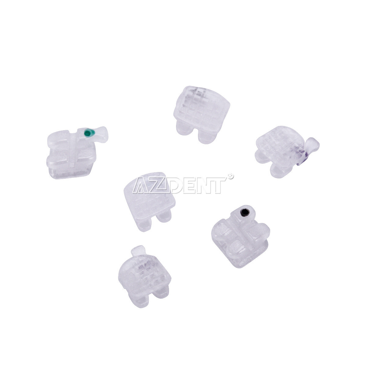 5X AZDENT ortodoncia brackets ceramicos soporte dental 5*5 Roth .022 Ganchos 345