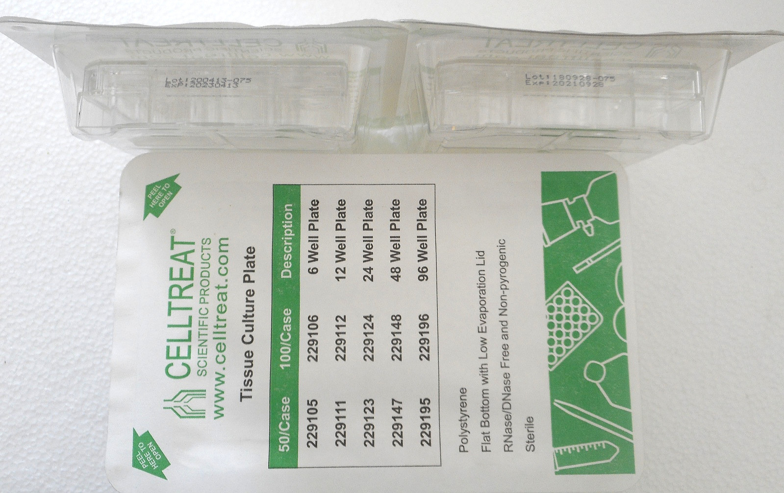 CellTreat Scientific Lot of 10 22911 Sterile Polystyrene 12 Well Plates New