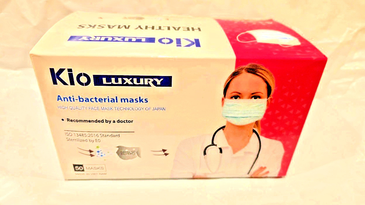 2500 Kio Luxury 4 Layer Disposable Face Masks Nano Silver 50 Boxes Per Case
