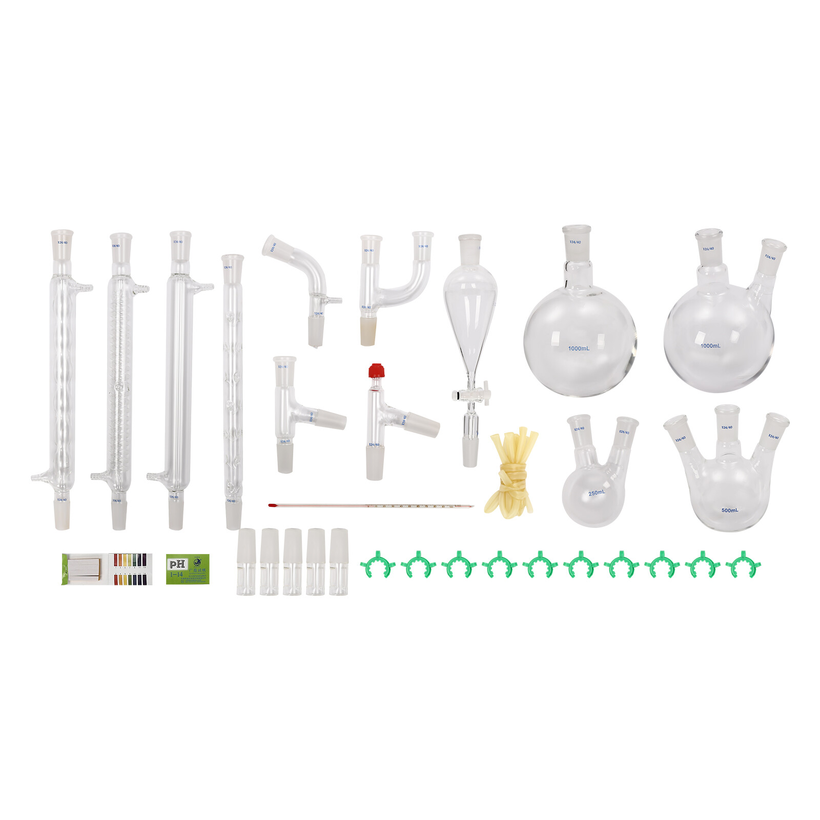 24/40 Glass Organic Chemistry Lab Glassware Kit – 32PCS Distillation Set