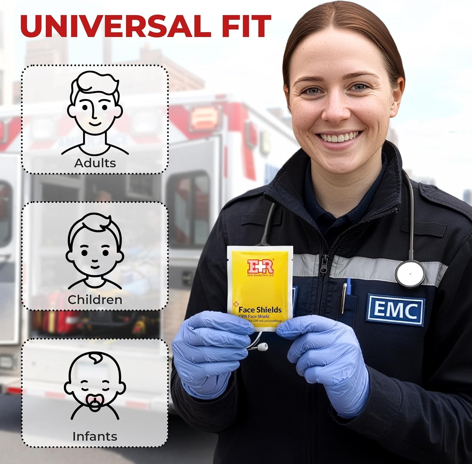 Fast Access CPR Face Shields with Instructions – 30 Count for Emergency Response