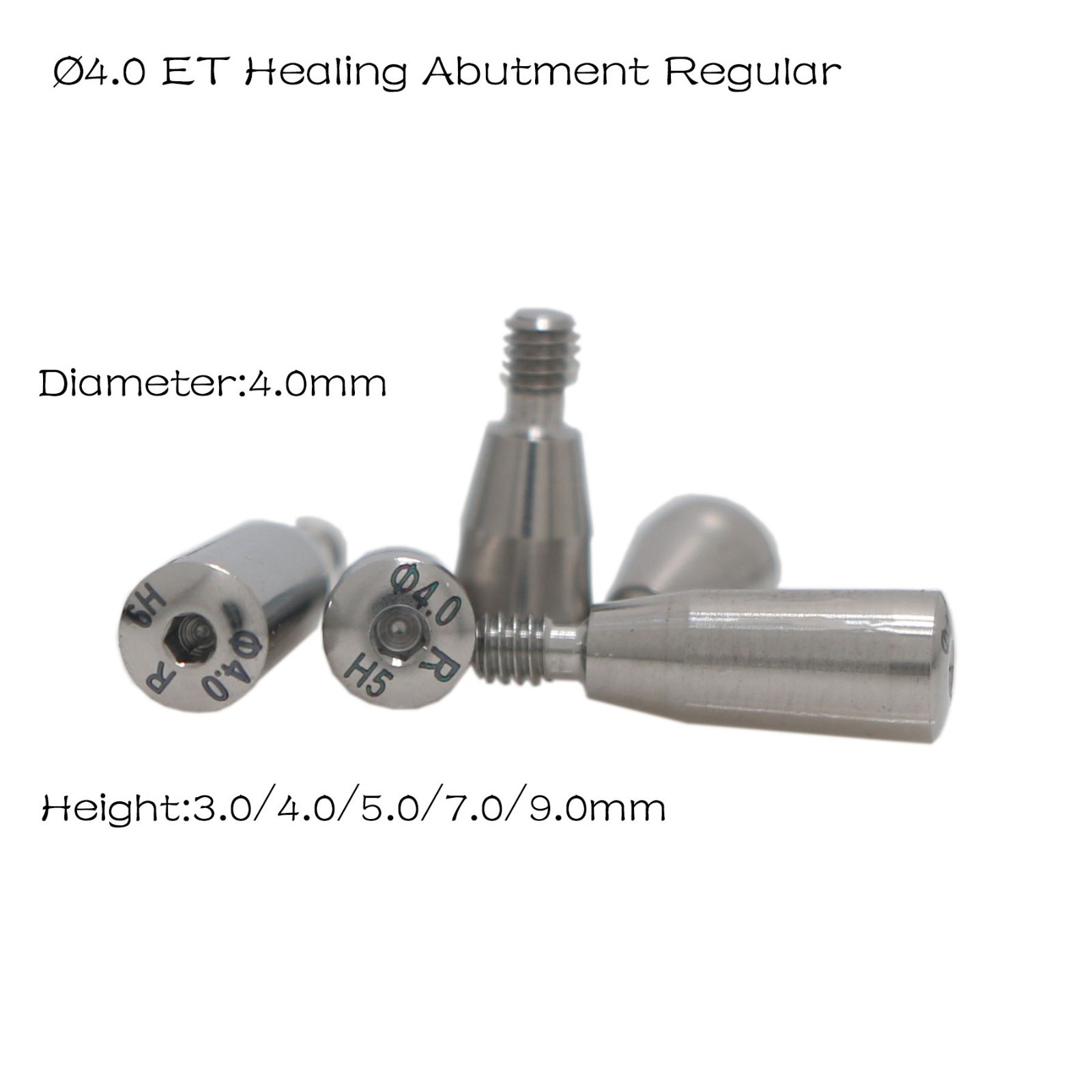 US 5Pcs Dental Healing Abutment Cap Mini Regular Platform Fit Osstem Hiossen