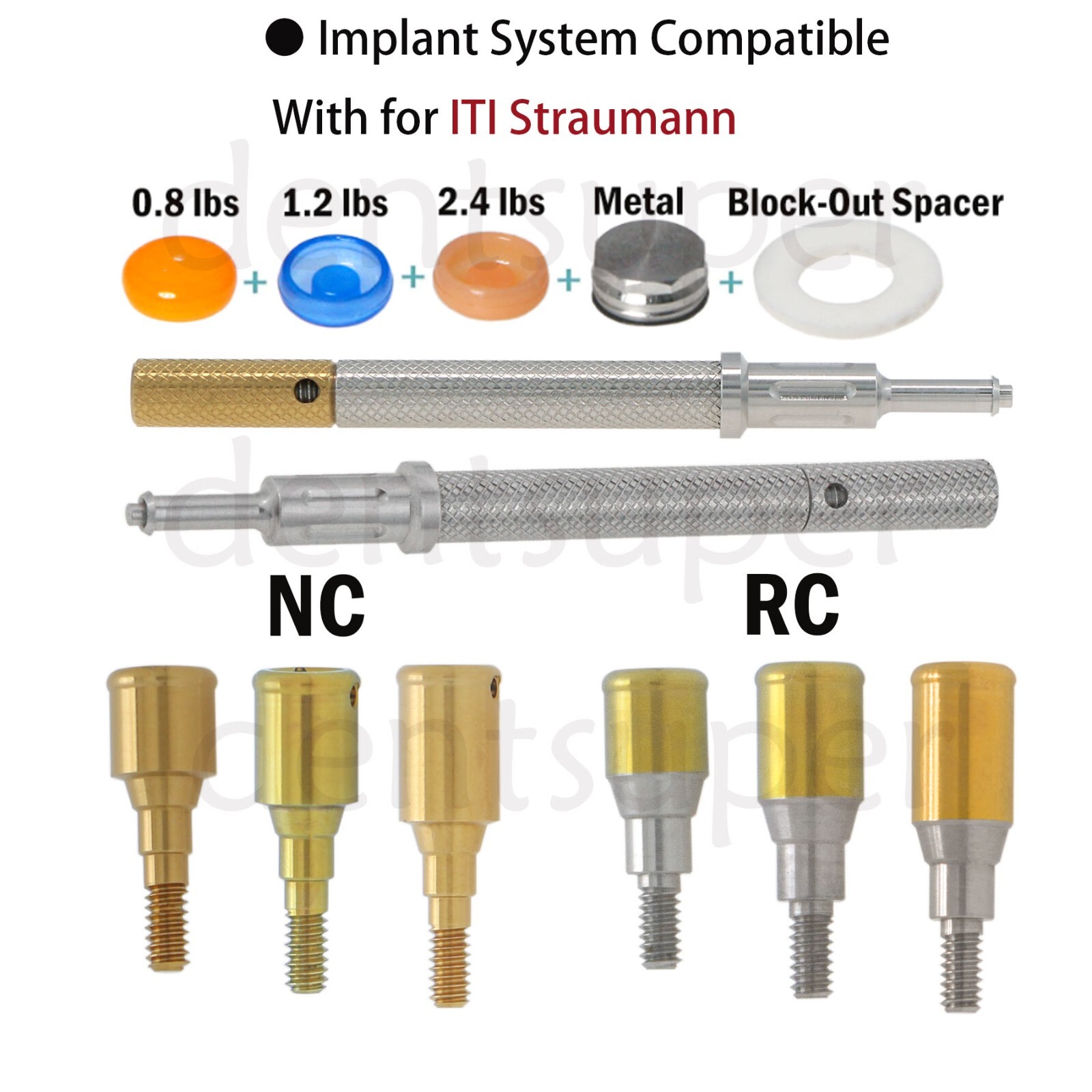 Dental fit STRAUMANN Compatible Bone Level RC/NC D3.7MM locator Abutment 4,5,6MM