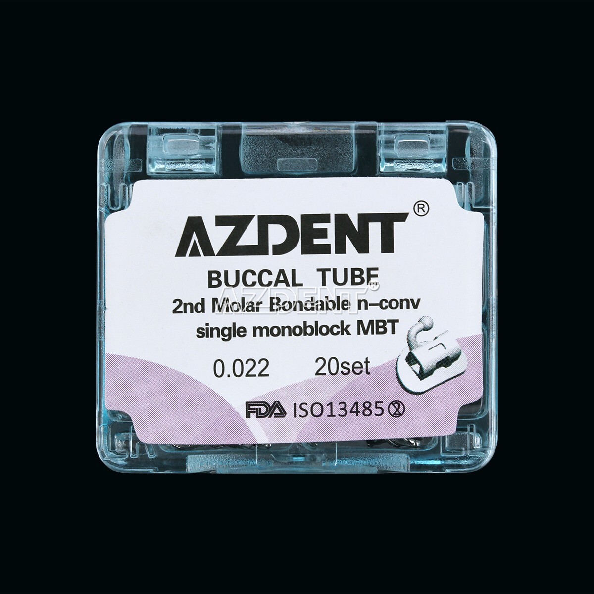 AZDENT Dental Orthodontic Buccal Tubes 1st 2nd Molar Tube Roth MBT 022 Bondable