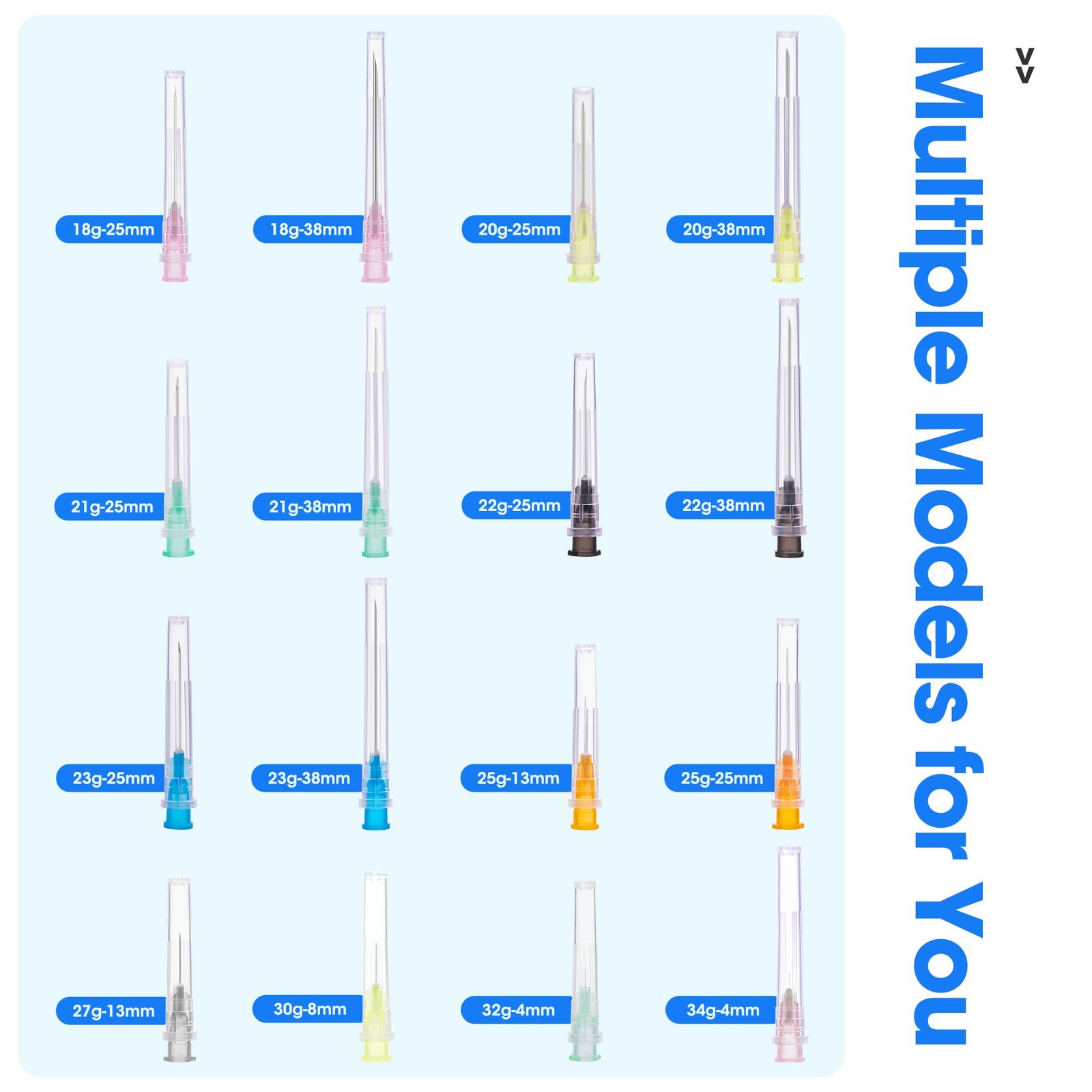 23 Ga 1 Inch Lab Syringe Needle,100Pcs Disposable Dispensing 23G 25mm