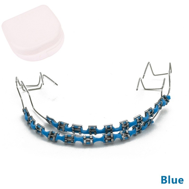 1Pair Fake Braces Colorful Brackets For Teeth Temporary Metal Wires Decoration
