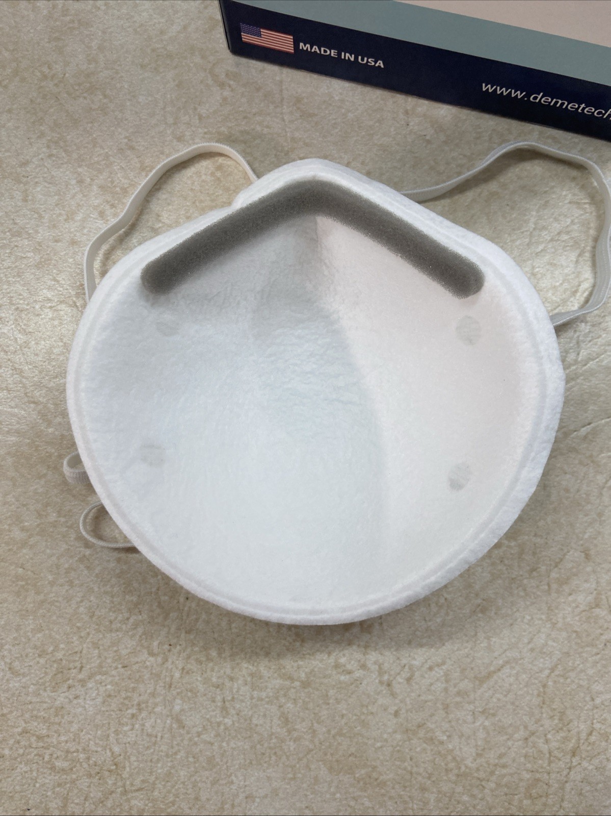 DEMETECH N95 Respirator Face Mask, NIOSH Approved, Made in the USA, Pack of 20