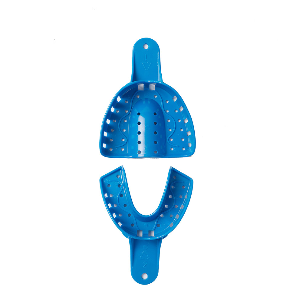 12 Pcs Dental Impression Trays Perforated Plastic Autoclavable Trays EASYINSMILE