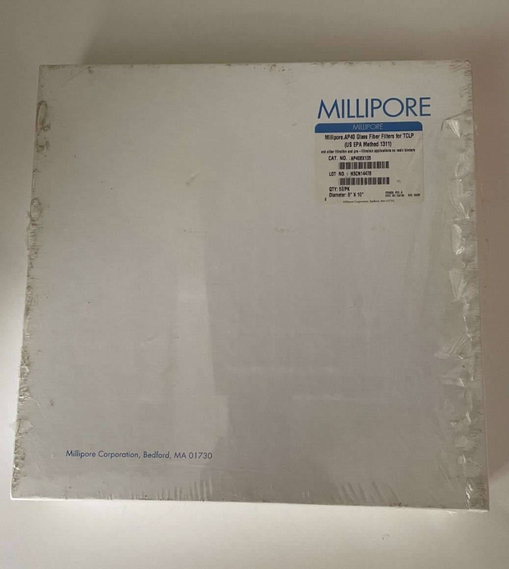 Millipore AP40 TCLP Glass Fiber Filters, 8″ x 10″, 50ct, NOS AP408X105