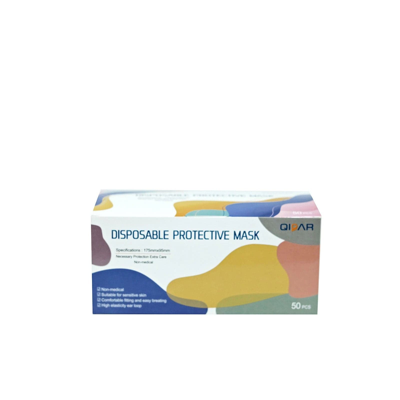 50 ASSORTEDS Disposable Face Masks 3-Layer Protective Covers Safety