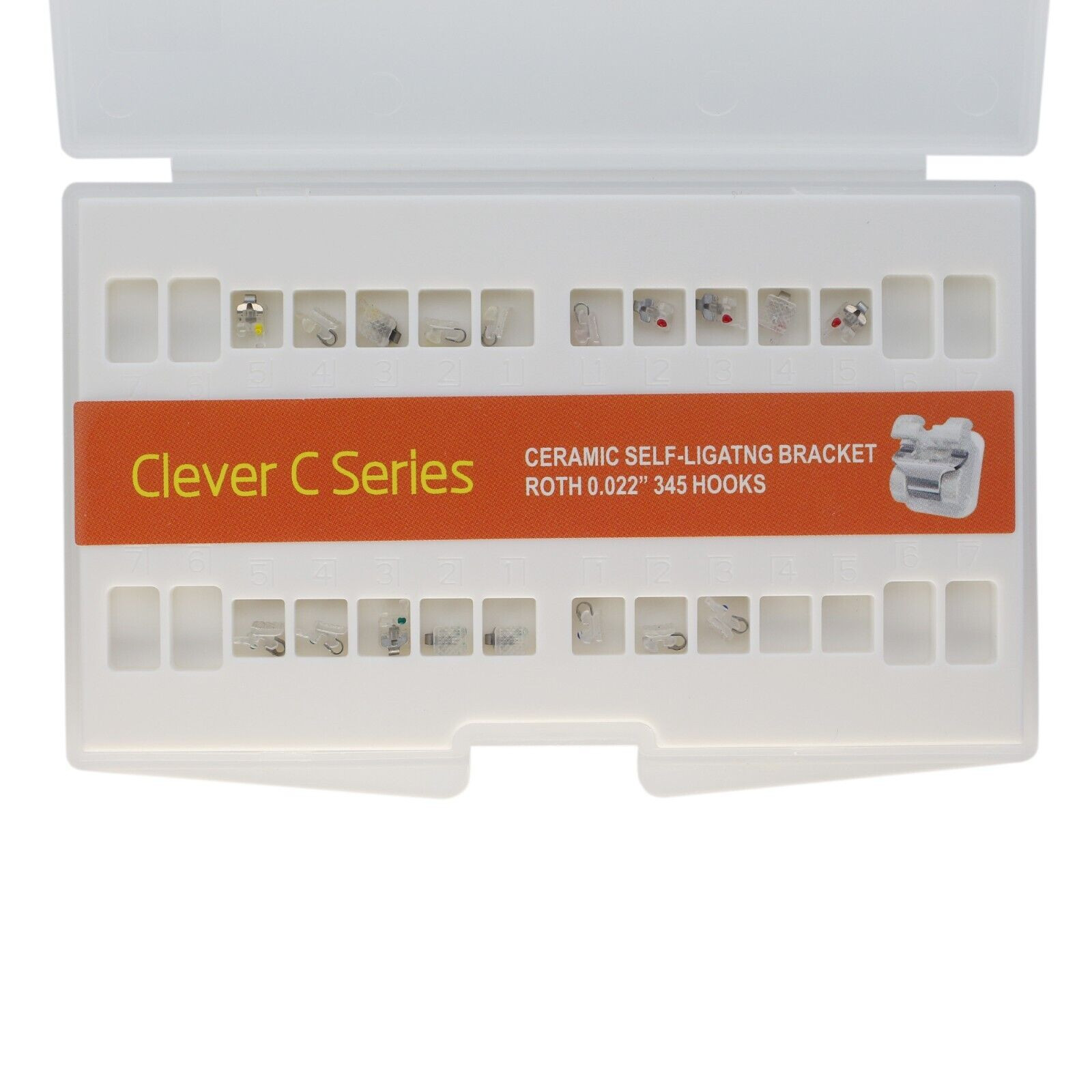 Empower Clear Orthodontic Self Ligating Bracket Ceramic Clear Roth 0.022 345w/h