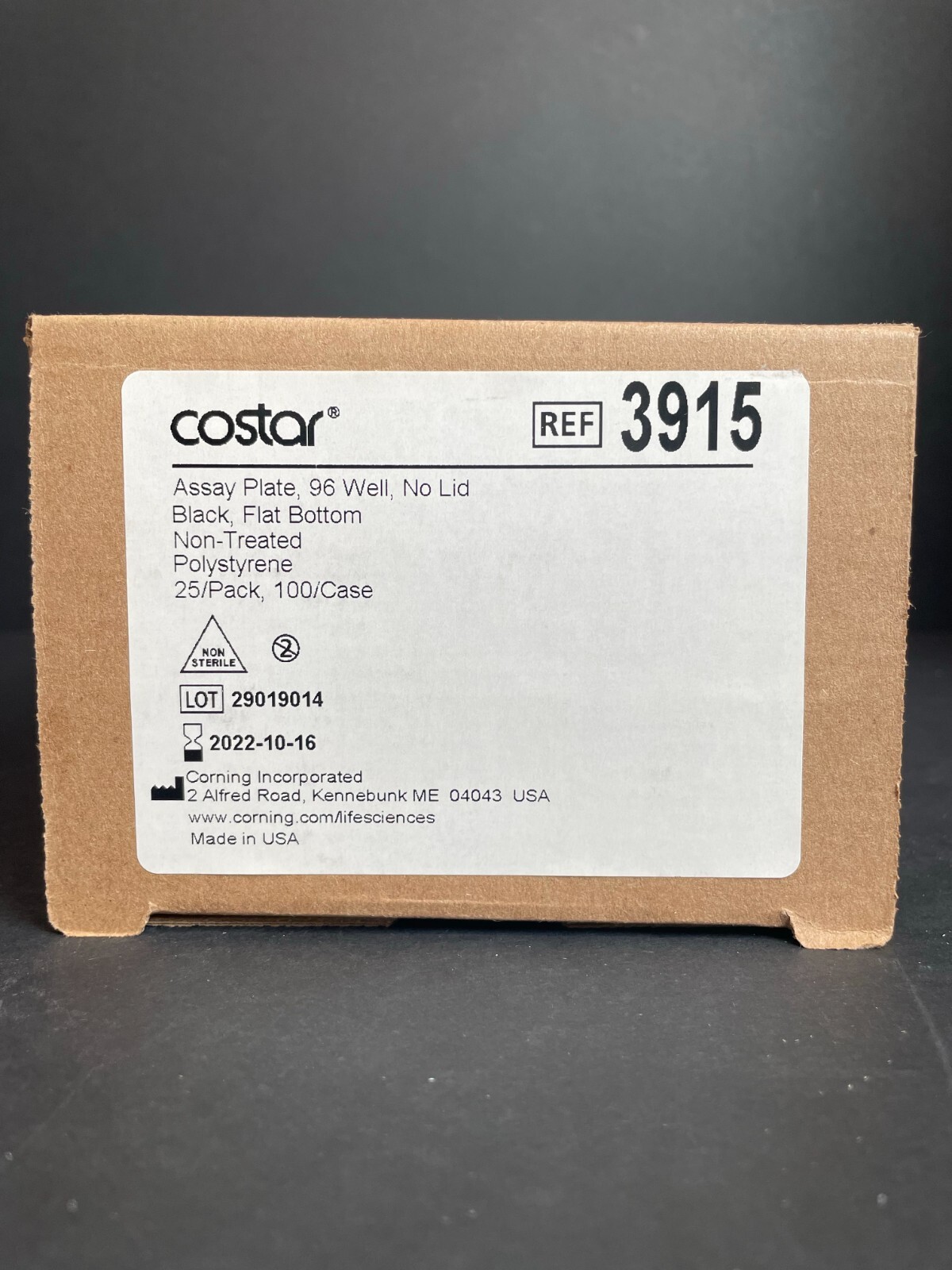 Corning Microplate 96 Well Black Sealed Polystyrene Total of 50 Plates